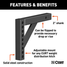Load image into Gallery viewer, Curt Weight Distribution Shank (2in Shank 6in Drop 10-1/4in Rise)