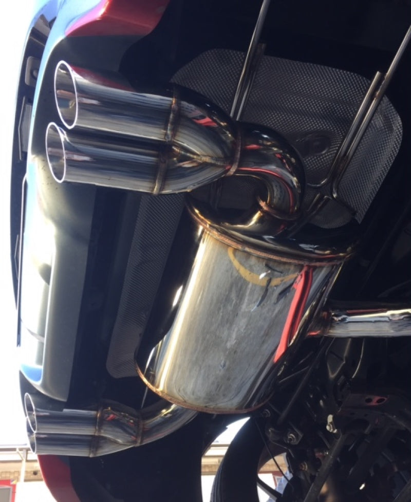 AVO 2016+ Mazda Miata ND MX5 1.5L Dual Twin 2in Rolled Tip Exhaust (Incl 5in Metal Cat Converter)