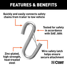 Load image into Gallery viewer, Curt Certified 13/32in Safety Latch S-Hook (3500lbs)