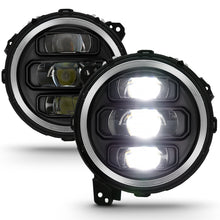 Load image into Gallery viewer, ANZO 2018-2019 Jeep Wrangler Full Led Projector Headlights Black