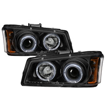 Load image into Gallery viewer, Spyder Chevy Silverado 1500 03-06 Projector LED Halo LED Amber Reflector Blk PRO-YD-CS03-AM-BK