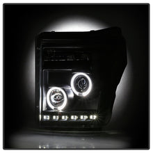 Load image into Gallery viewer, Spyder Ford Super Duty 11-16 Projector Headlights LED Halo DRL All Black PRO-YD-FS11-HL-BKV2