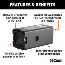 Load image into Gallery viewer, Curt Reducer Sleeve Set (3in to 2-1/2in to 2in Shanks 2 Pieces)