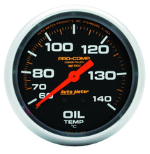 Load image into Gallery viewer, Autometer Liquid Filled Mechanical 66.7mm 140-280 deg F Oil Temperature Gauge Includes 6 ft Tubing