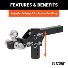 Load image into Gallery viewer, Curt Adjustable Tri-Ball Mount (2in Shank 1-7/8in 2in &amp; 2-5/16in Balls)