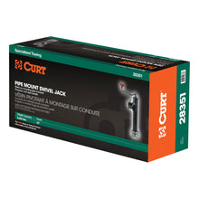 Load image into Gallery viewer, Curt Pipe-Mount Swivel Jack w/Top Handle (5000lbs 10in Travel Packaged)