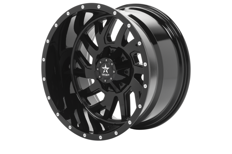 RBP 65R Glock 22x12 8x170 BP / 4.75 BS -44mm Offset 125mm CB (Hub Centric) Gloss Black Wheel