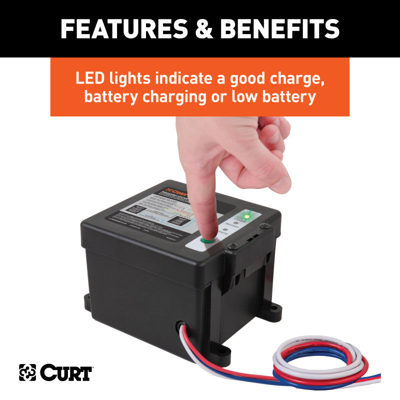 Curt Push-to-Test Breakaway Kit w/Side-Load Battery