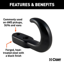 Load image into Gallery viewer, Curt Tow Hook (10000lbs Black)