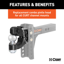 Load image into Gallery viewer, Curt Replacement Channel Mount Ball &amp; Pintle Combination (2in Ball 10000lbs)