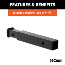 Load image into Gallery viewer, Curt Receiver Tube Adapter (2in to 1-1/4in Shank 3500lbs GTW 9-1/2in Length)