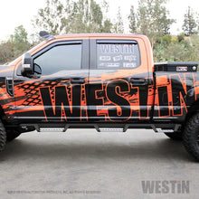 Load image into Gallery viewer, Westin/HDX 17-18 Ford F-250/350 Crew Cab (6.75ft Bed) Stainless Drop Nerf Step Bars - Textured Black