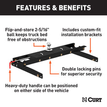 Load image into Gallery viewer, Curt 94-01 Dodge Ram 1500 Double Lock Gooseneck Hitch Kit w/Installation Brackets