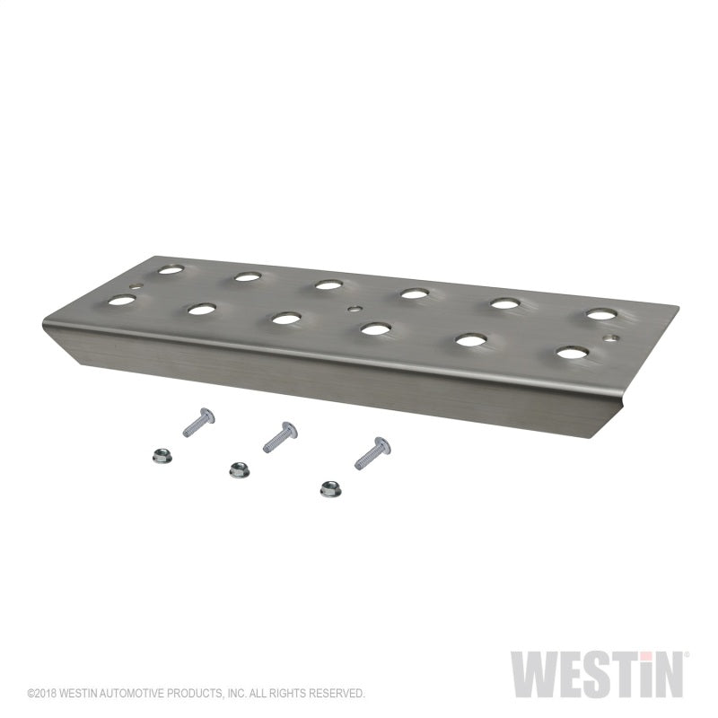 Westin 11in Step Plate w/screws (Set of 2)- Stainless Steel