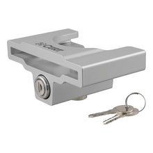 Load image into Gallery viewer, Curt Trailer Coupler Lock for 2in or 2-5/16in Flat Lip Couplers (Grey Aluminum)