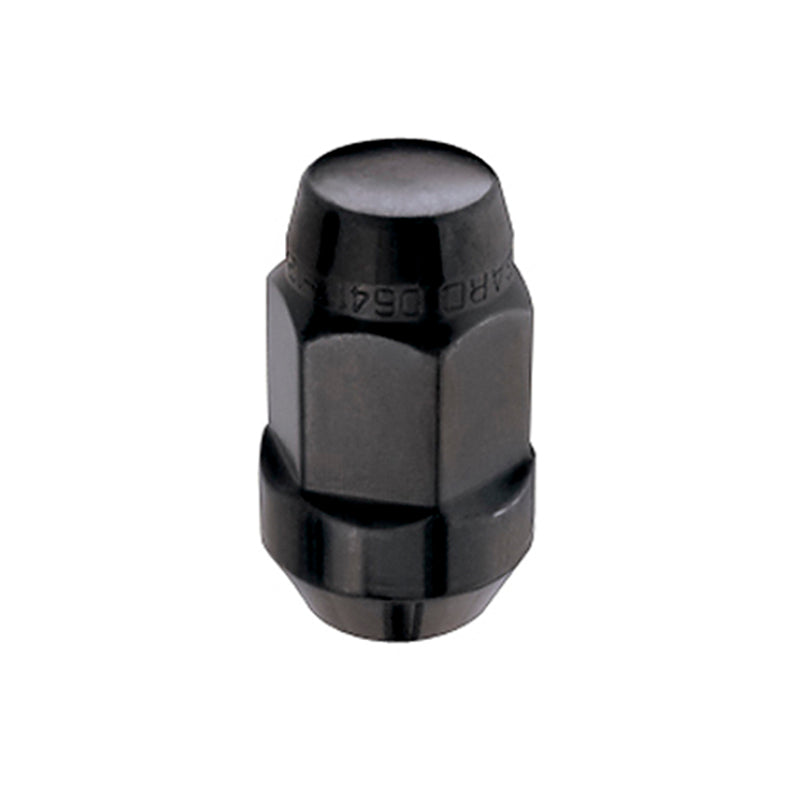 McGard Hex Lug Nut (Cone Seat Bulge Style) M14X1.5 / 22mm Hex / 1.945in. Length (4-Pack) - Black