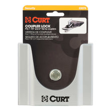 Load image into Gallery viewer, Curt Trailer Coupler Lock for 1-7/8in or 2in Flat Lip Couplers (Grey Aluminum)