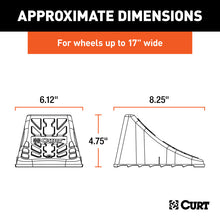 Load image into Gallery viewer, Curt Wheel Chock Set (Up to 17in Wide Wheels)