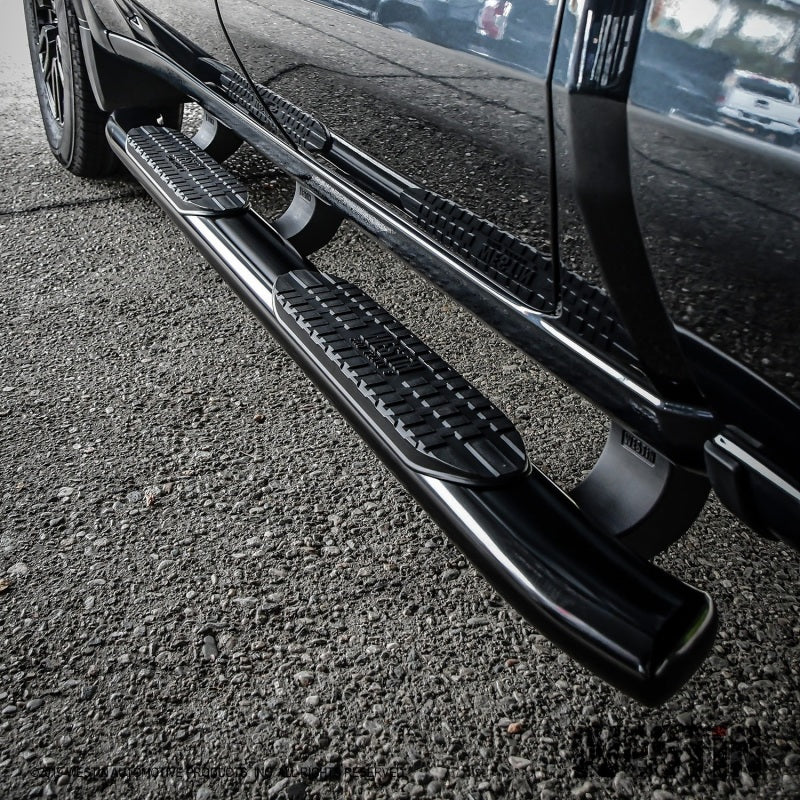 Westin 19-20 Chevrolet Silverado/GMC Sierra 1500 Double Cab PRO TRAXX 5 Oval Nerf Step Bars - Black