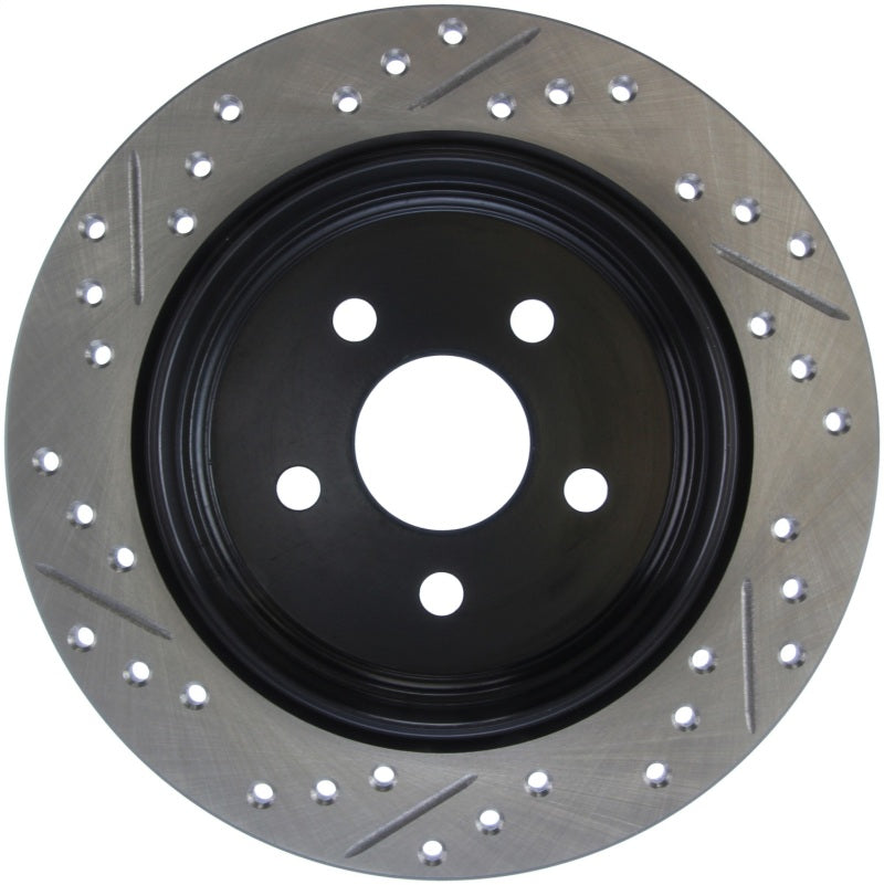 StopTech 03-09 Chrysler PT Cruiser Tur / 03-05 Dodge Neon SRT-4 Rear Left Slotted & Drilled Rotor