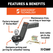 Load image into Gallery viewer, Curt RockerBall 5in Drop Cushion Hitch Trailer Ball