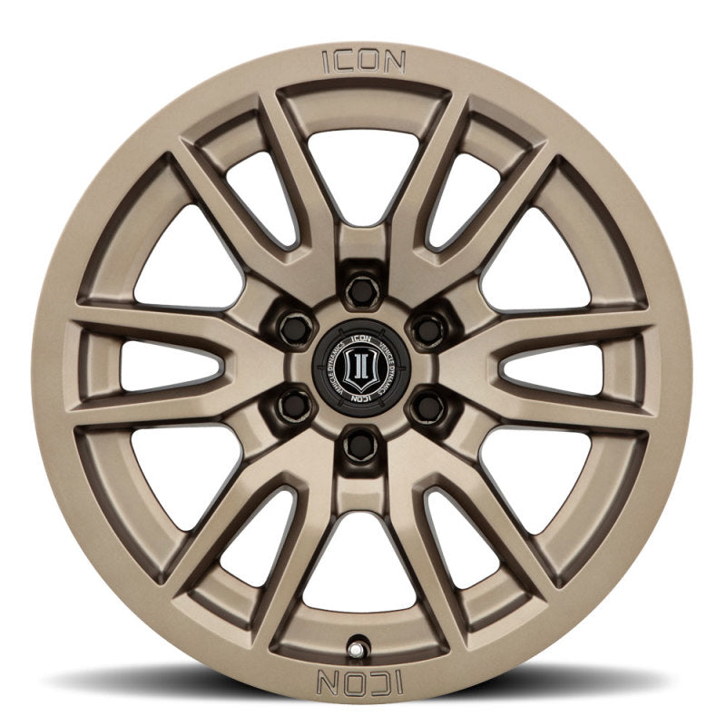 ICON Vector 6 17x8.5 6x120 0mm Offset 4.75in BS 67mm Bore Bronze Wheel