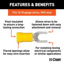 Load image into Gallery viewer, Curt Spade Terminals (12-10 Wire Gauge 10 Stud Size 100-Pack)