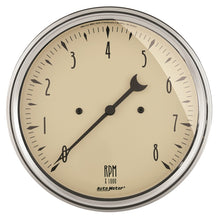 Load image into Gallery viewer, Autometer 5in Antique Beige In-Dash 8K RPM Tachometer Gauge