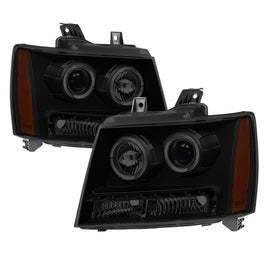 xTune Chevy Suburban 1500/2500 07-14 Halo Projector w/LED Headlights Smoked PRO-JH-CSUB07-LED-BSM