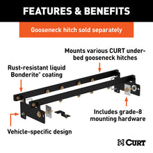 Load image into Gallery viewer, Curt 07-18 Chevrolet Silverado 1500 Double Lock Gooseneck Installation Brackets