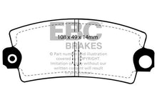 Load image into Gallery viewer, EBC 85-90 Lotus Esprit 2.2 Yellowstuff Rear Brake Pads