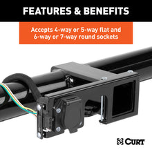 Load image into Gallery viewer, Curt Easy-Mount Bracket for 4 or 5-Flat &amp; 6 or 7-Round (2-1/2in Receiver Packaged)