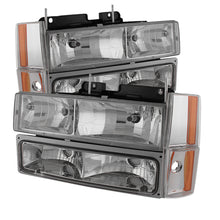 Load image into Gallery viewer, xTune GMC Yukon 92-93 Crystal Headlights w/ Corner &amp; Bumper Chrome HD-JH-GMCCK88-AM-C-SET
