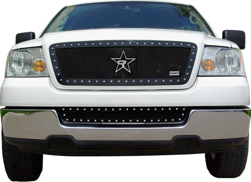 RBP RX-5 Halo Series Studded Frame 1pc. Grille 04-08 Ford F-150 (Except Harley Edition) - Black