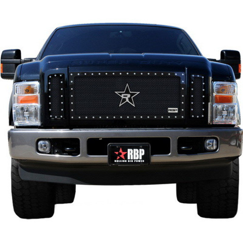 RBP RX-5 Halo Series Stud Frame 1pc. Grille 08-10 Ford Super Duty F250/F350 (Except Harley) - Black