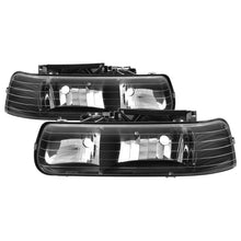 Load image into Gallery viewer, xTune Chevy Tahoe 00-06 Amber Crystal Headlights Black HD-JH-CSIL99-BK