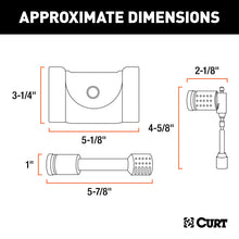 Load image into Gallery viewer, Curt Hitch &amp; Coupler Lock Set (2in Receiver 1/2in to 2-1/2in Latch 2in &amp; 2-1/2in Lip)