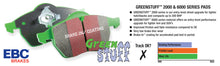 Load image into Gallery viewer, EBC 00-03 Toyota Highlander 2.4 2WD Greenstuff Front Brake Pads