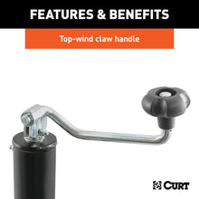 Load image into Gallery viewer, Curt Pipe-Mount Swivel Jack w/Top Handle (5000lbs 10in Travel)