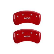 Load image into Gallery viewer, MGP Rear set 2 Caliper Covers Engraved Rear MGP Red finish silver ch