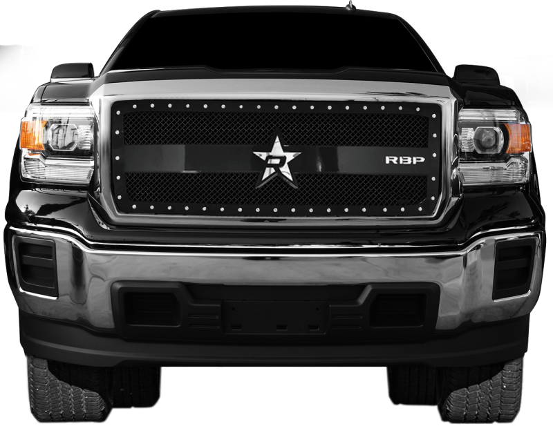 RBP RX-3 Series Studded Frame 1pc. Grille 15-17 GMC Sierra HD 2500/3500 - Black