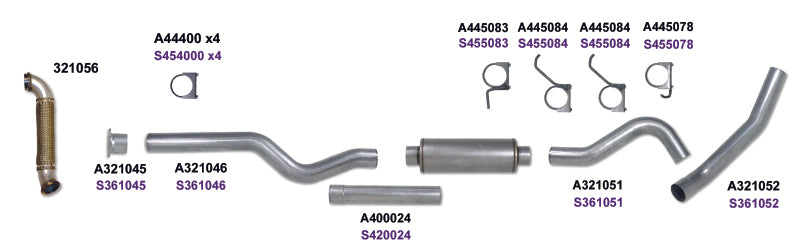 Diamond Eye KIT 4in Catback Single w/ TDP AL 04-05 Chevy/GMC 6.6L Duramax 2500/3500