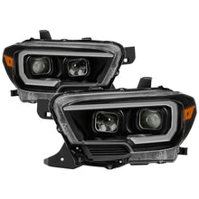 Load image into Gallery viewer, xTune 16-18 Toyota Tacoma SR/SR5 DRL Projector Headlights w/Turn Signal - Blk (PRO-JH-TTA16-SR-BK)