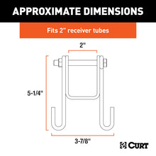 Load image into Gallery viewer, Curt Trailer Safety Chain Holder Bracket w/ 2in Shank