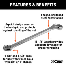 Load image into Gallery viewer, Curt Trailer Ball Box-End Wrench (Fits 1-1/8in or 1-1/2in Nuts)