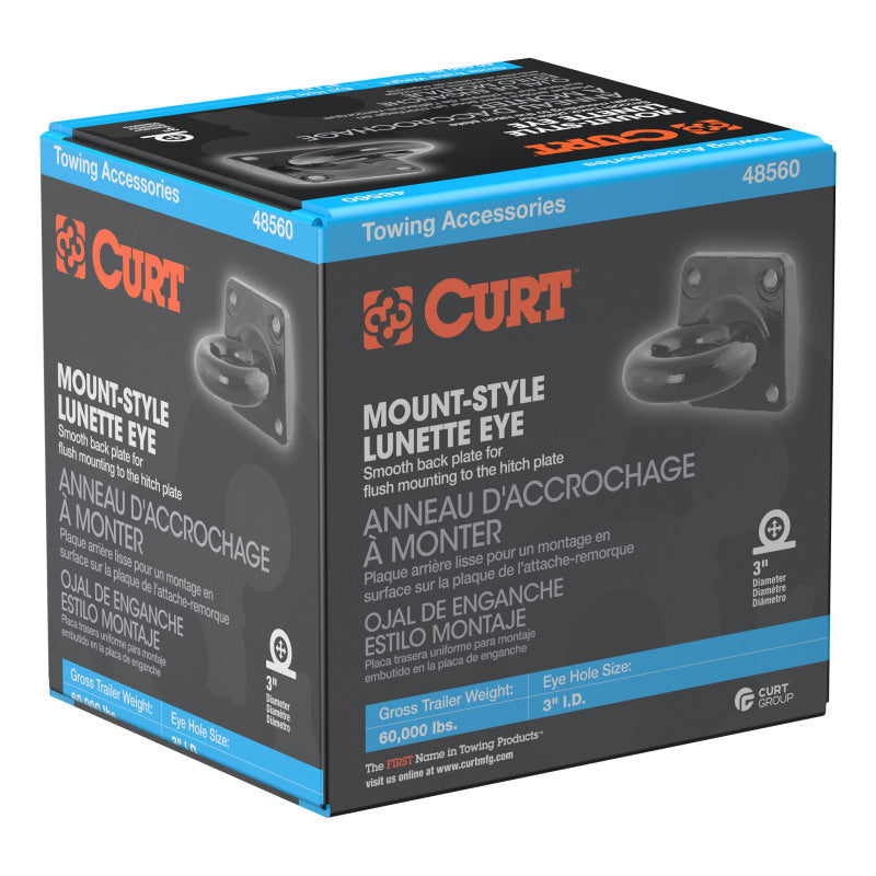 Curt Pintle Mount Lunette Eye (60000lbs 3in I.D.)