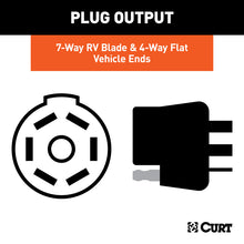 Load image into Gallery viewer, Curt Dual-Output 7 &amp; 4-Way Connector w/Backup Alarm (Plugs into USCAR)