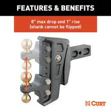 Load image into Gallery viewer, Curt Rebellion XD 2.5in Cushion Hitch Ball Mount