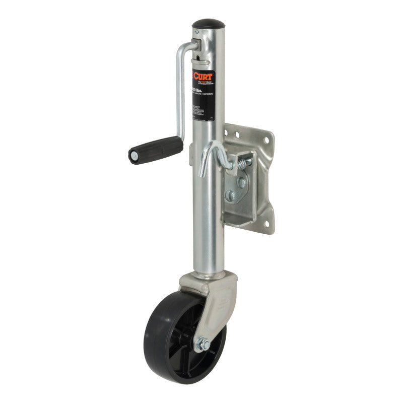Curt Marine Jack w/6in Wheel (1200lbs 10in Travel Packaged)