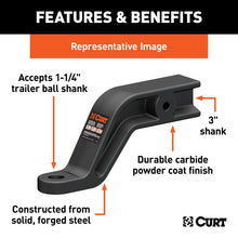 Load image into Gallery viewer, Curt Industrial Duty Forged Ball Mount (3in Shank 21000lbs 8in Drop 10-1/2in Long)